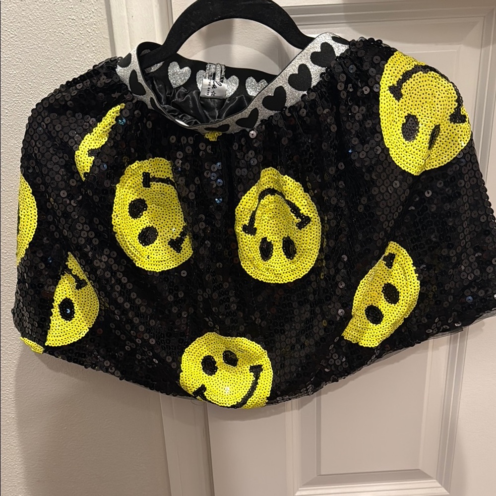 Lola and the Boys Sequin Smiley Face Skirt